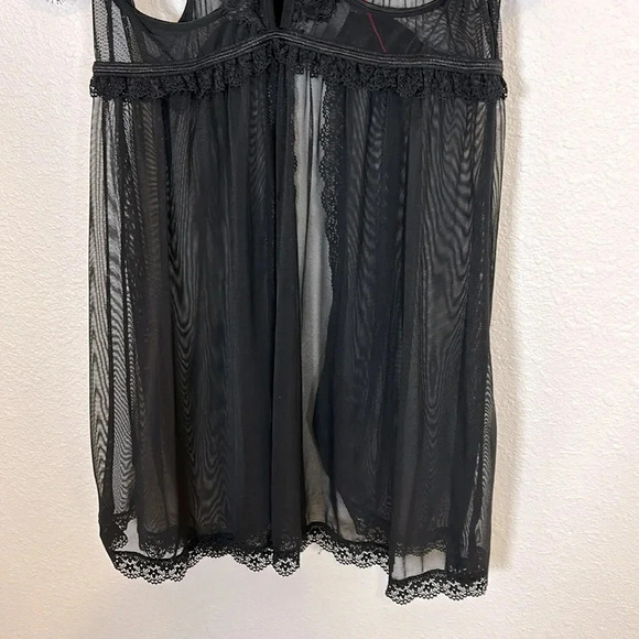 Sexy 2 Piece Babydoll Set / Lace & Mesh Open Cups Off The Shoulder Detail 1X/2X - Picture 4 of 10